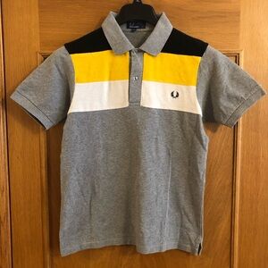 Fred Perry Men’s M1297 Clolorblock Embroidered Laurel Logo Polo Shirt Sz S